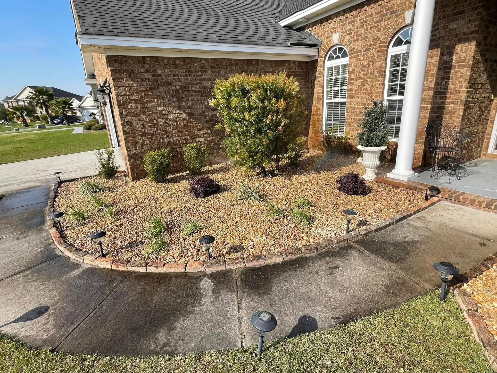 Tigers Hardscape project - pebbles