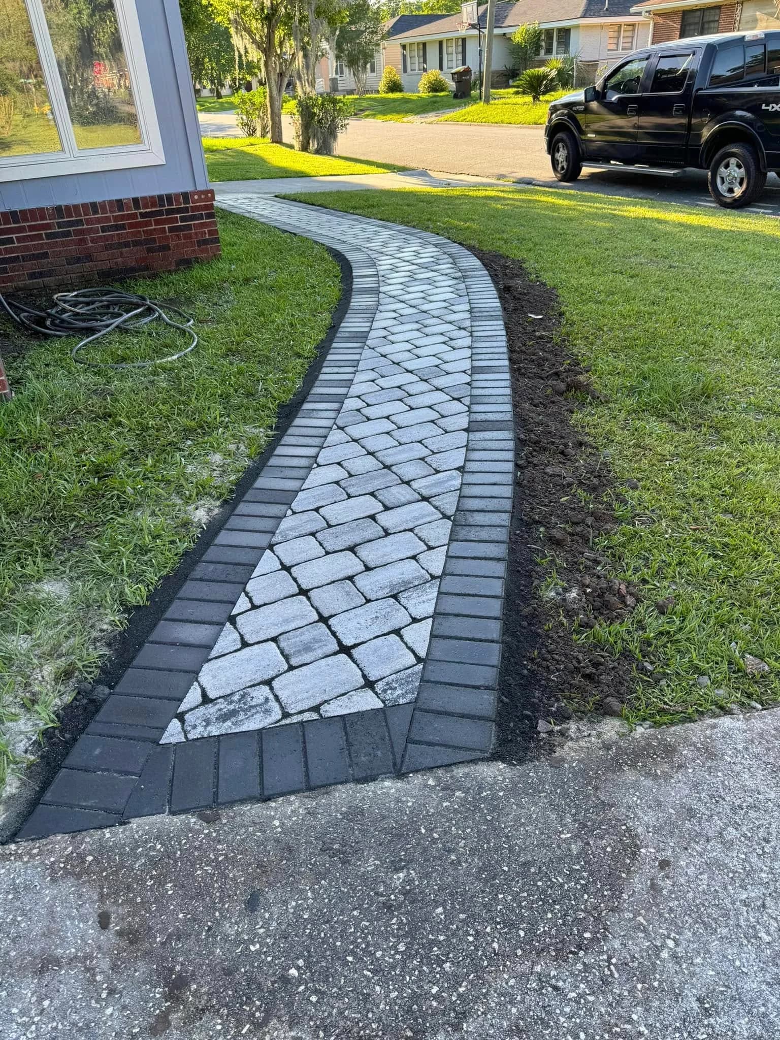 Tigers Hardscape project - walkway