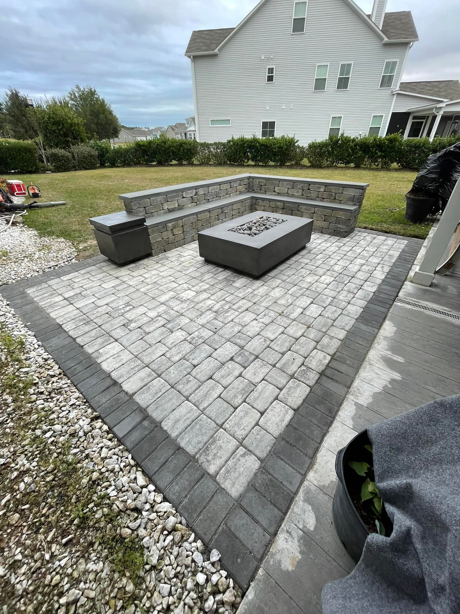 Tigers Hardscape project - backpatio